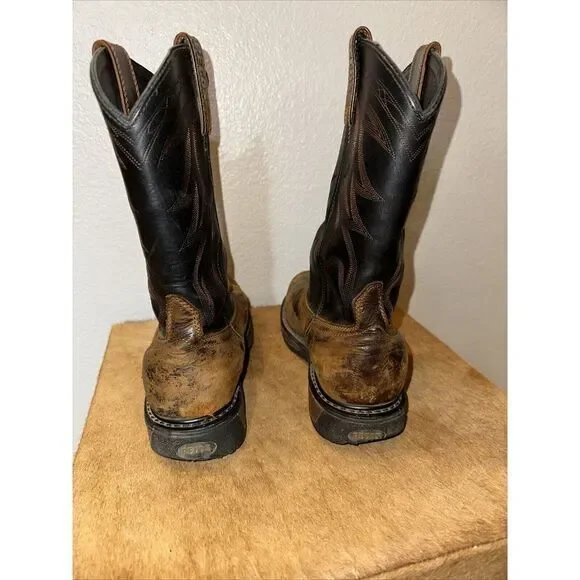 Vintage RED WING 4212 PECOS Brown‎ Leather Steel-Toe Cowboy Boots MENS 8 - Picture 4 of 7